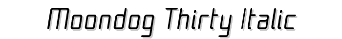 Moondog Thirty Italic font